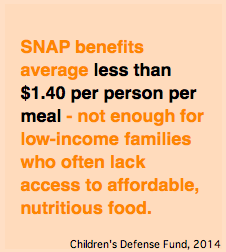 Average daily value of SNAP