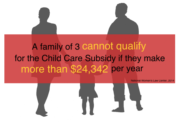 family of 3 and chlidcare subsidy